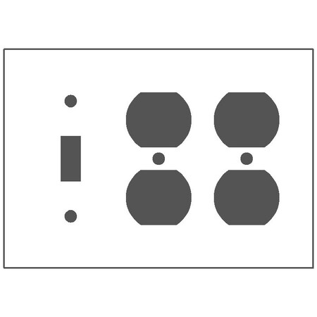 Mulberry Number of Gangs: 3 Steel, Wrinkle Finish, Ivory 99553